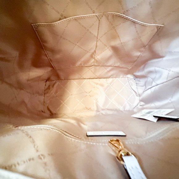 Michael Kors Jet Set Travel Medium Carryall Shoulder Tote Bag MK Rainbow White - Picture 10 of 13